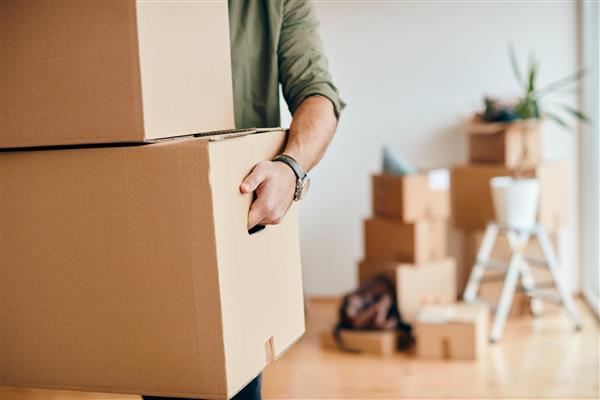 Moving house stock image